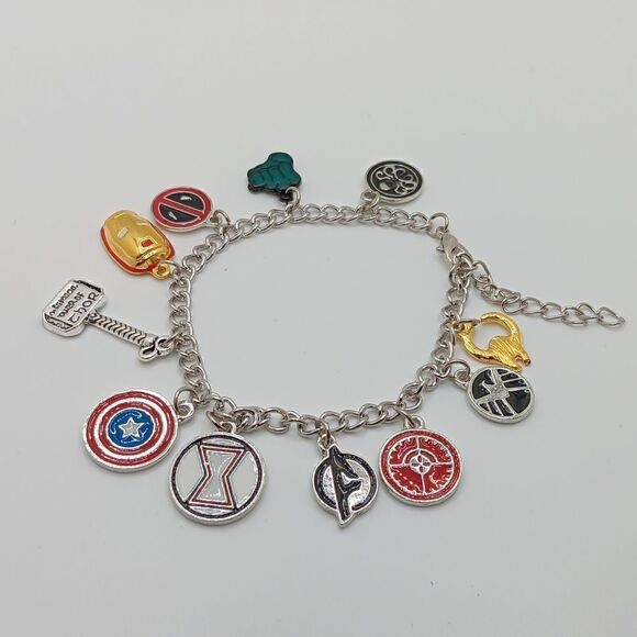 New Super Hero Charm Bracelet Fantastic Fans Collectible Jewelry Merchandise New - Picture 4 of 4